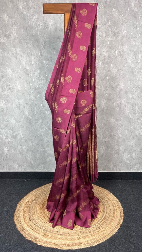SEMI TUSSAR RAW SILK BANARASI SAREE