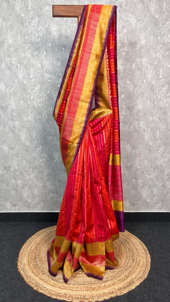 TUSSAR RAW SILK BANARASI SAREE