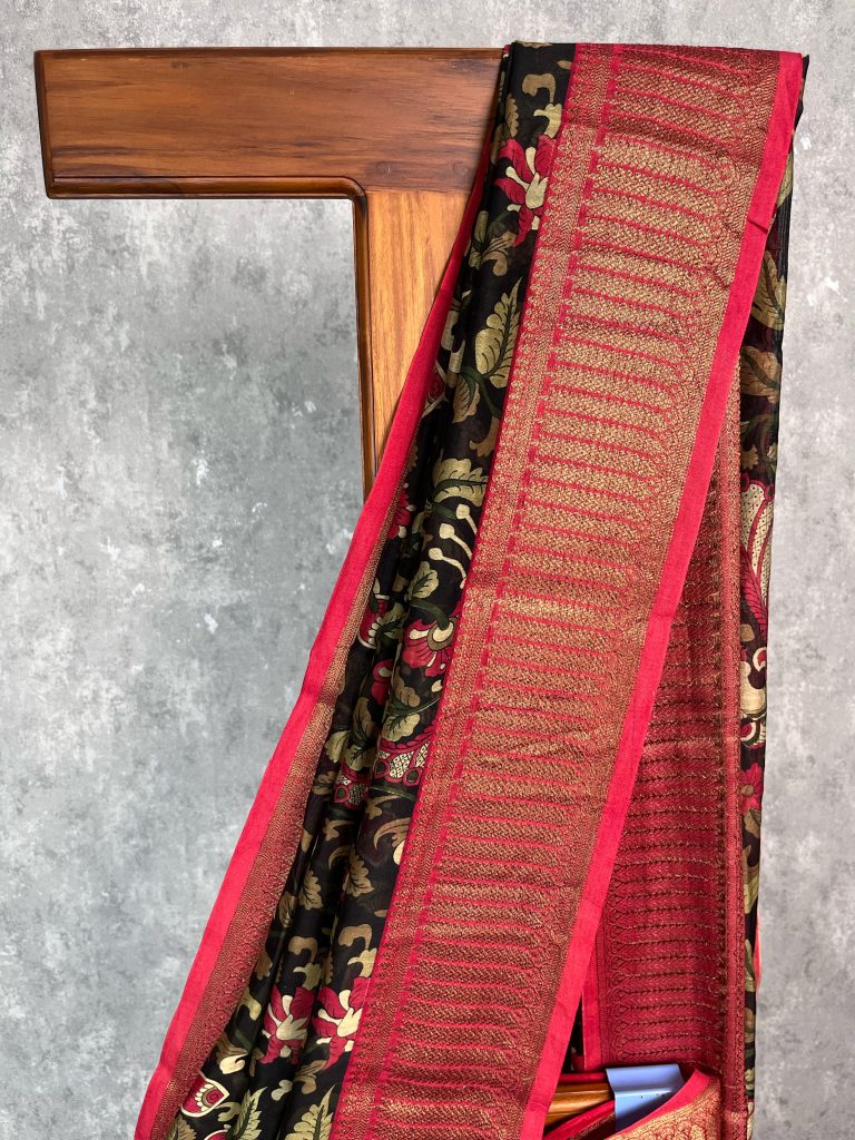 HAND BLOCK PRINT CHANDERI SAREE - Image 2