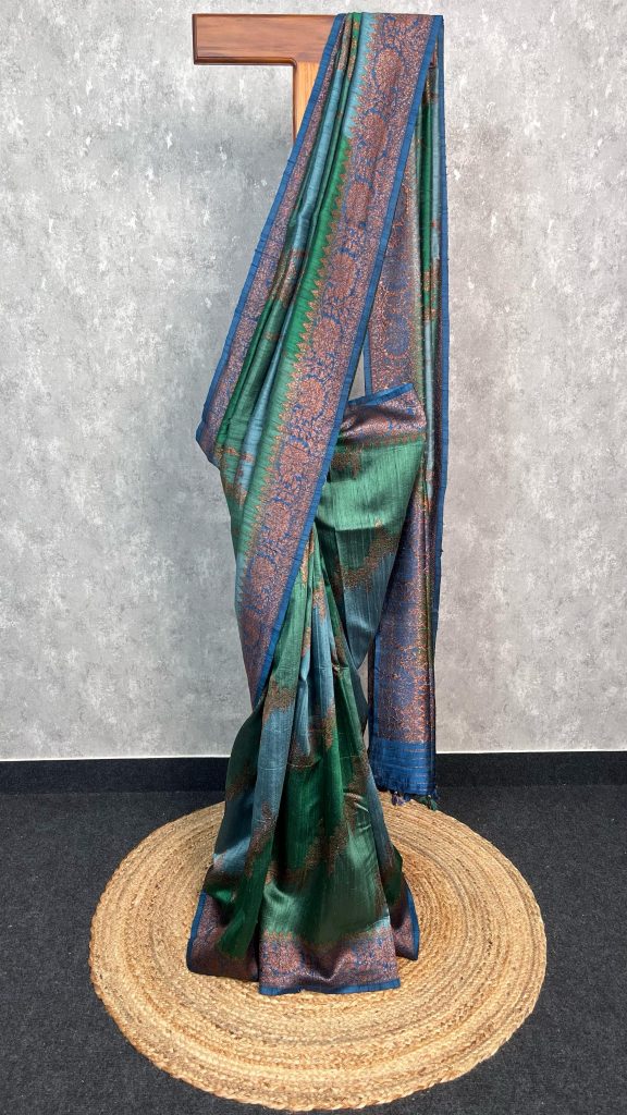 TUSSAR RAW SILK BANARASI SAREE