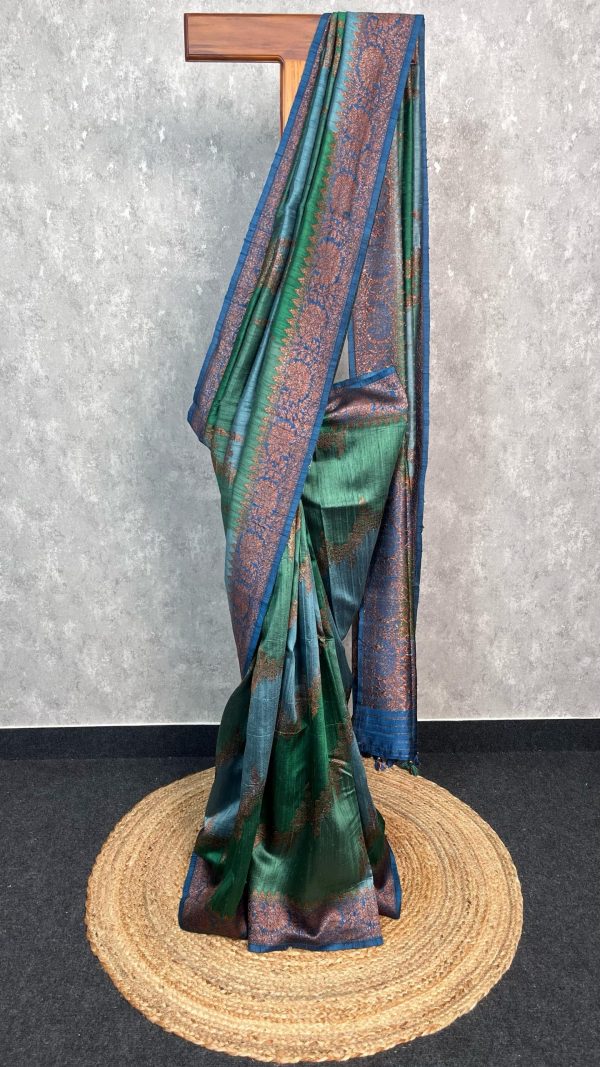 TUSSAR RAW SILK BANARASI SAREE