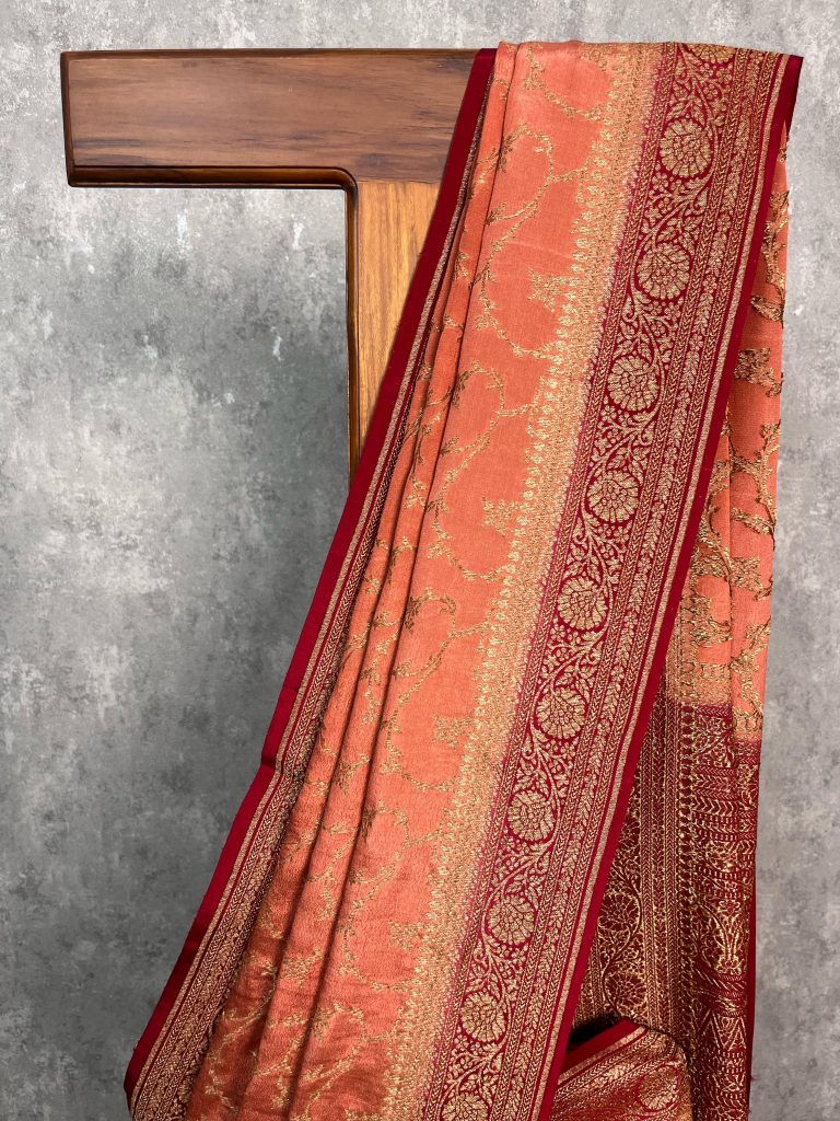PURE CREPE SILK BANARASI SAREE - Image 3
