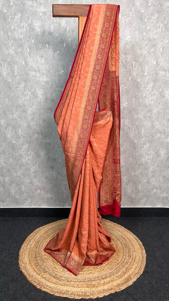 PURE CREPE SILK BANARASI SAREE
