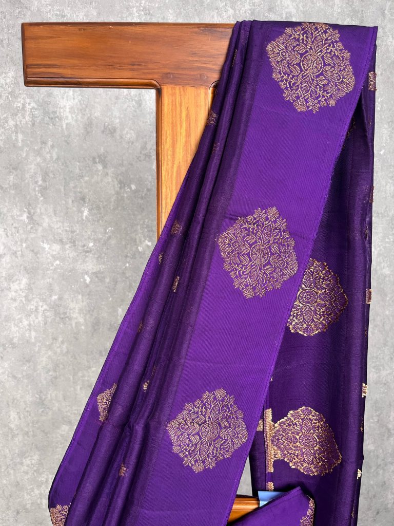 SEMI TUSSAR RAW SILK BANARASI SAREE - Image 2