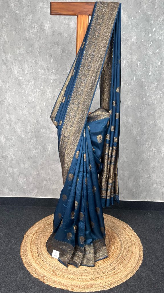 SEMI TUSSAR RAW SILK BANARASI SAREE