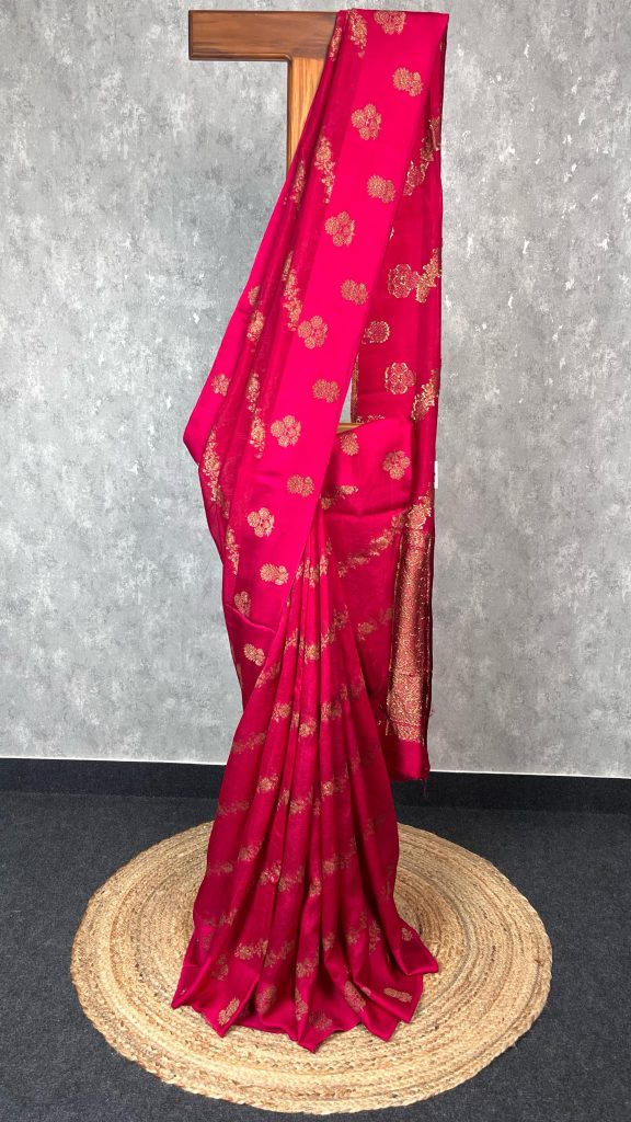 SEMI TUSSAR RAW SILK BANARASI SAREE
