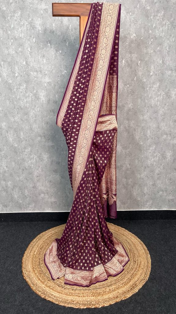 TISSUE CREPE SILK BANARASI SAREE