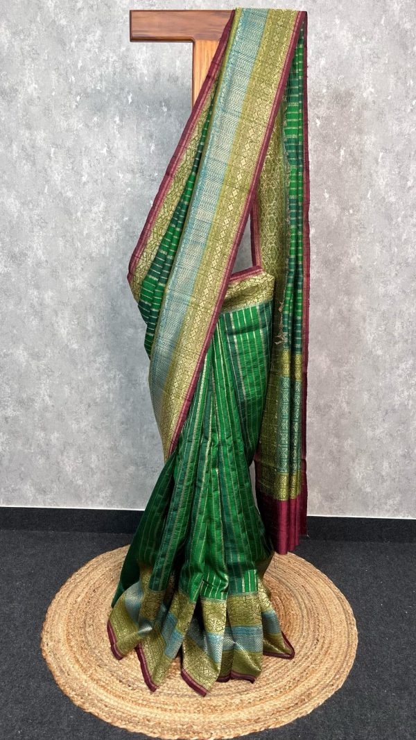 TUSSAR RAW SILK BANARASI SAREE