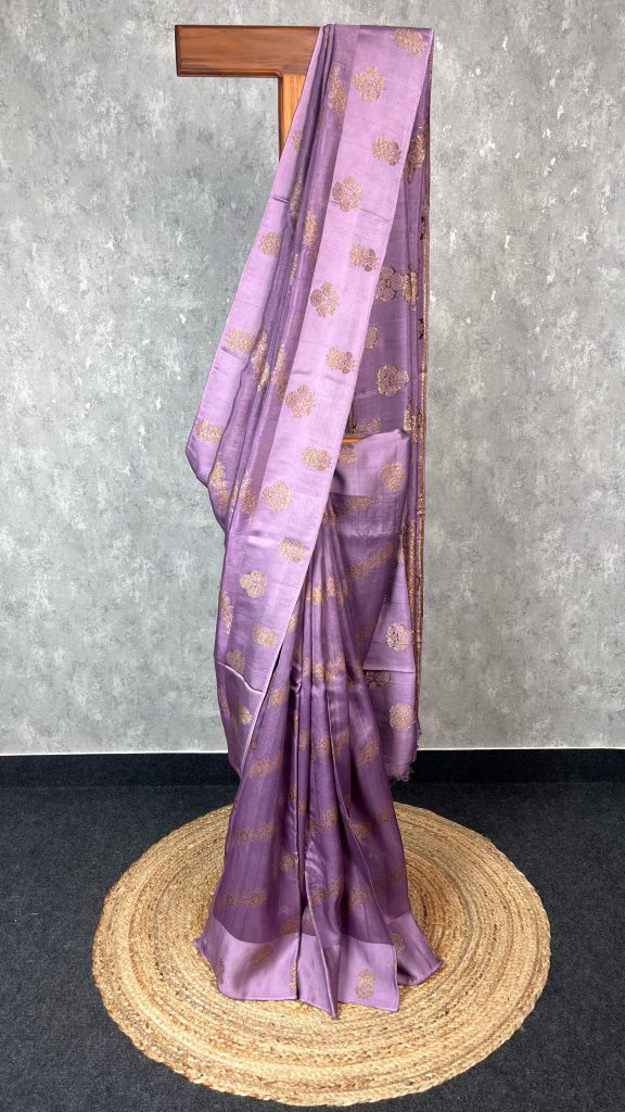 SEMI TUSSAR RAW SILK BANARASI SAREE