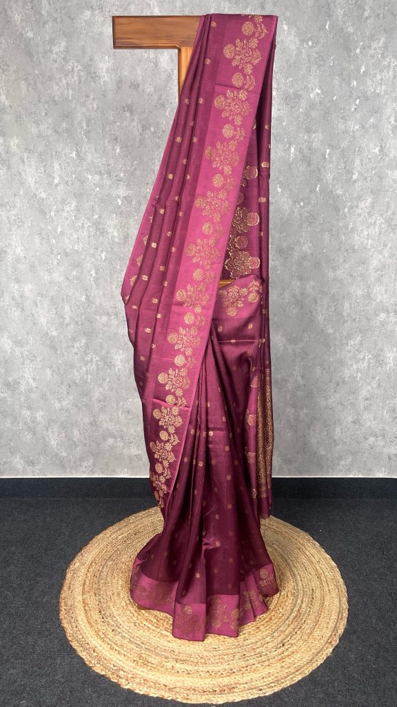 SEMI TUSSAR RAW SILK BANARASI SAREE