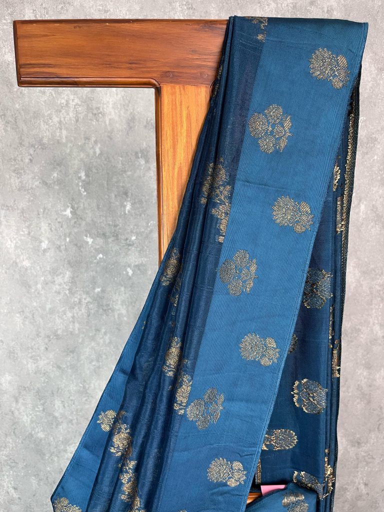 SEMI TUSSAR RAW SILK BANARASI SAREE - Image 2