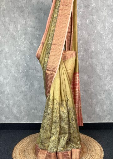 HAND BLOCK PRINT CHANDERI SAREE