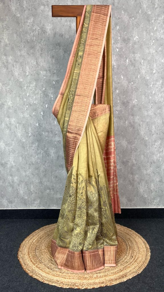 HAND BLOCK PRINT CHANDERI SAREE