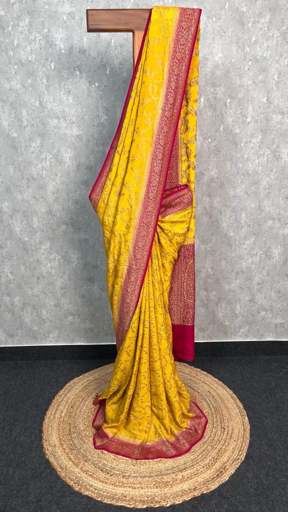PURE CREPE SILK BANARASI SAREE
