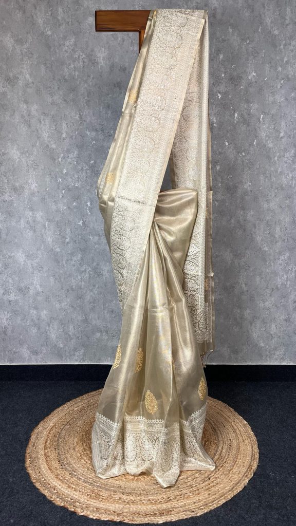 TISSUE EMBROIDERY SAREE