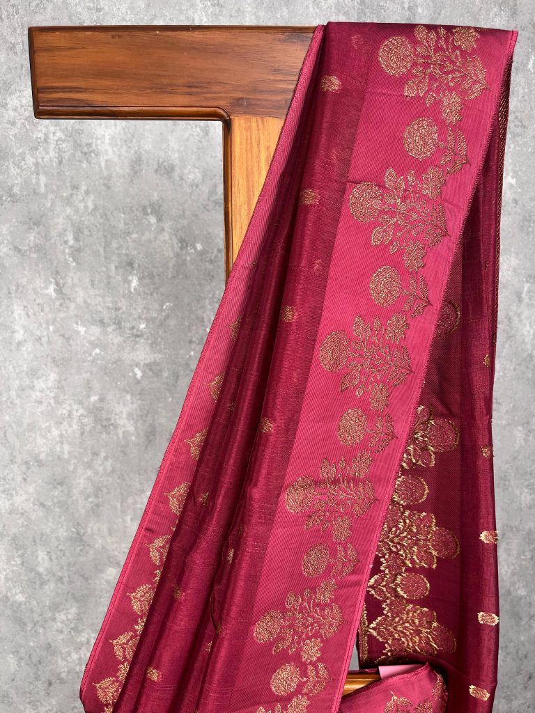 SEMI TUSSAR RAW SILK BANARASI SAREE - Image 2