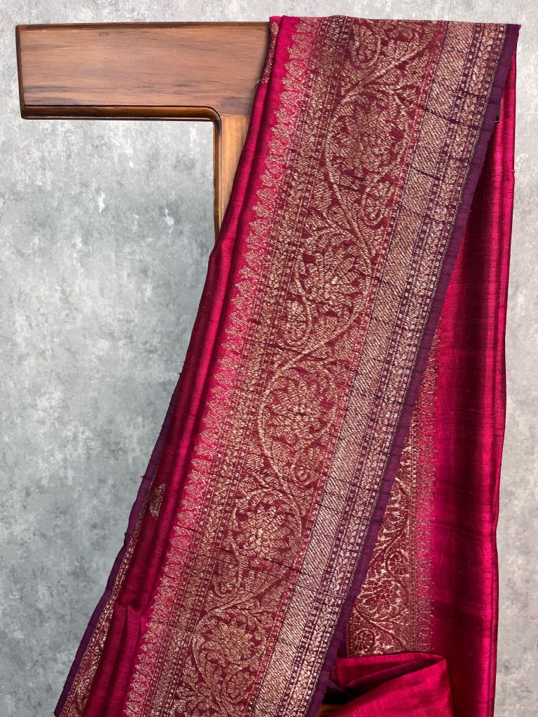 TUSSAR RAW SILK BANARASI SAREE - Image 2