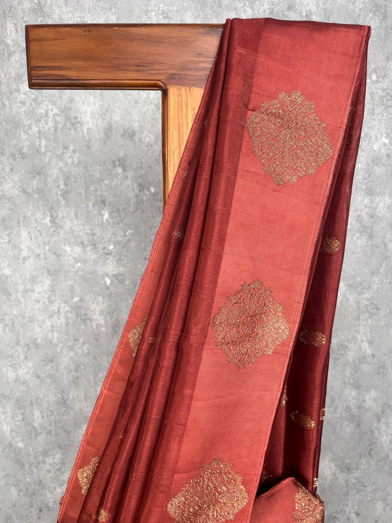 SEMI TUSSAR RAW SILK BANARASI SAREE - Image 2