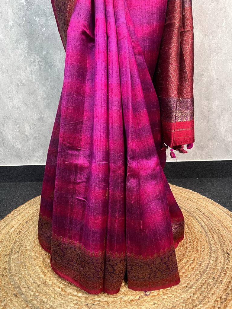 TUSSAR RAW SILK BANARASI SAREE - Image 3