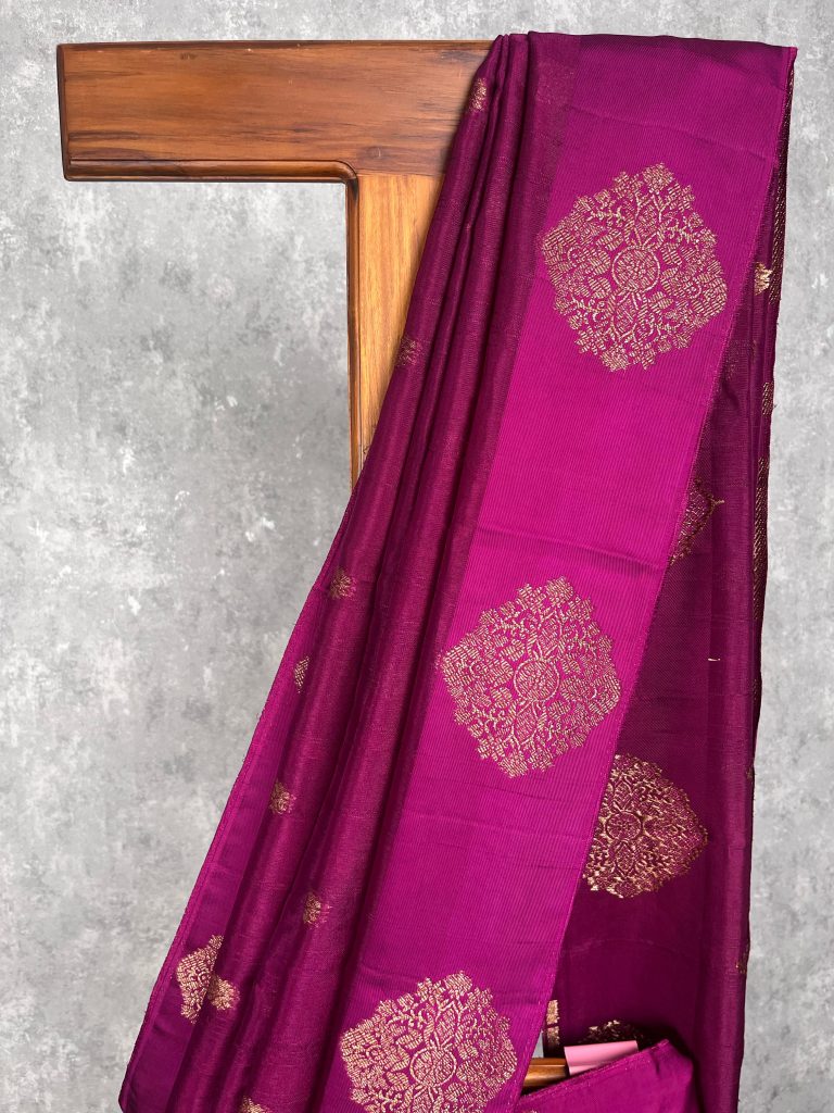 SEMI TUSSAR RAW SILK BANARASI SAREE - Image 2