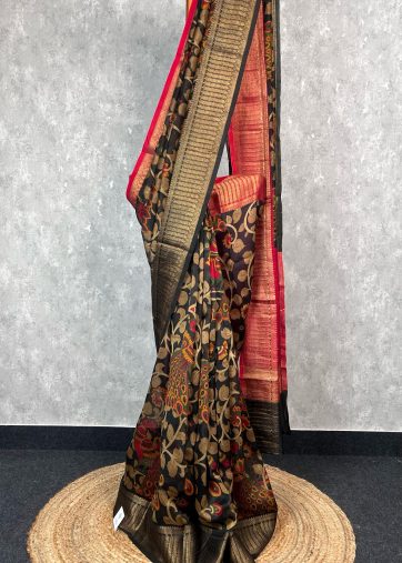 HAND BLOCK PRINT CHANDERI SAREE