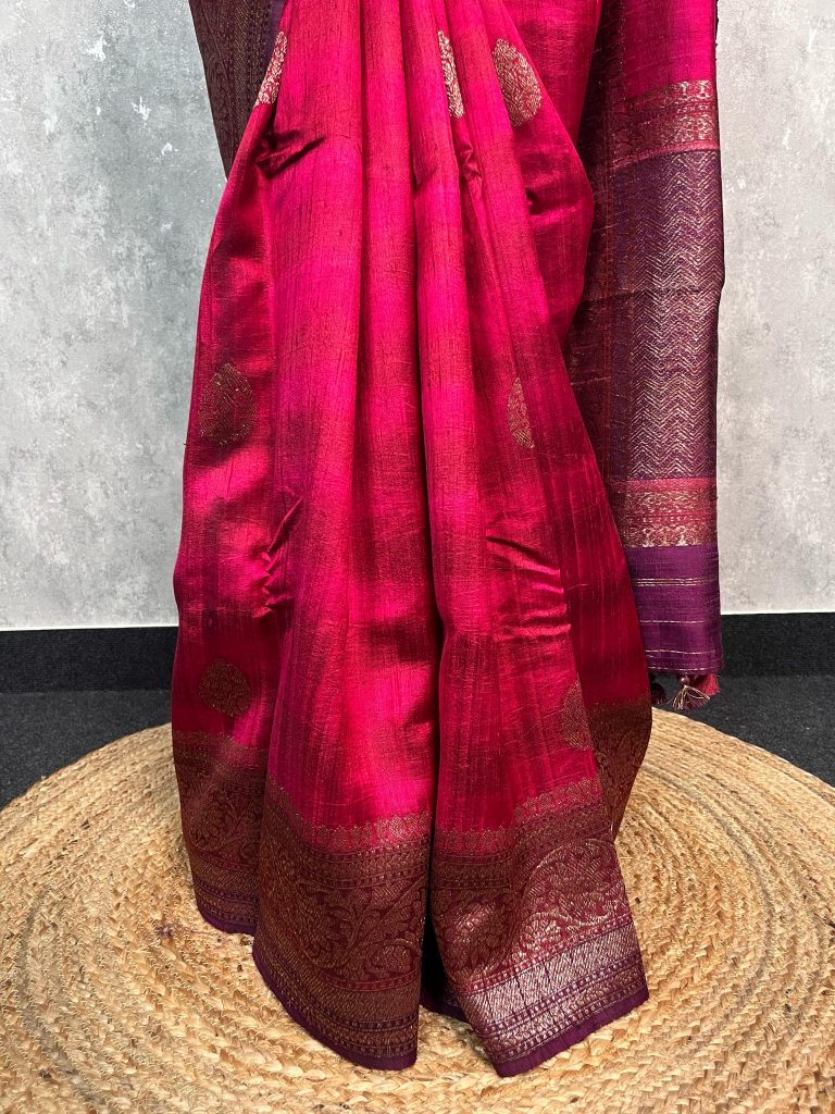 TUSSAR RAW SILK BANARASI SAREE - Image 3