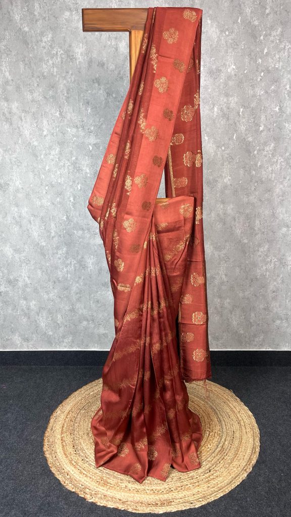 SEMI TUSSAR RAW SILK BANARASI SAREE
