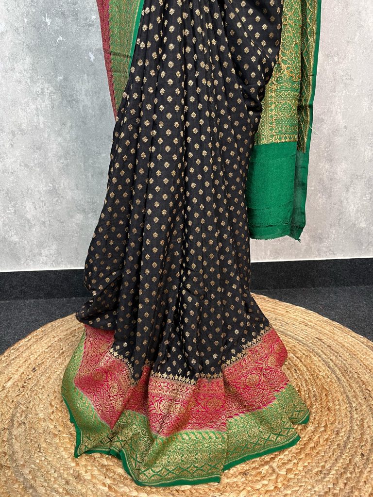 CREPE SILK BANARASI SAREE - Image 3