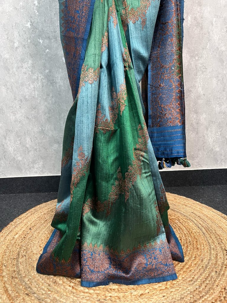TUSSAR RAW SILK BANARASI SAREE - Image 3