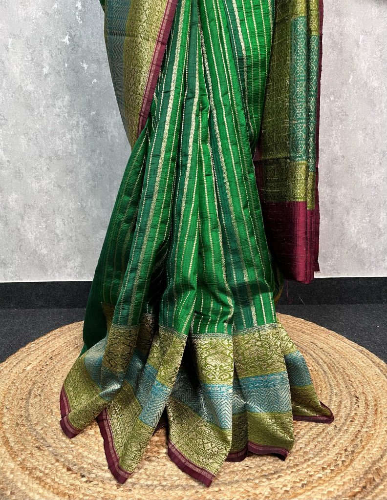 TUSSAR RAW SILK BANARASI SAREE - Image 3