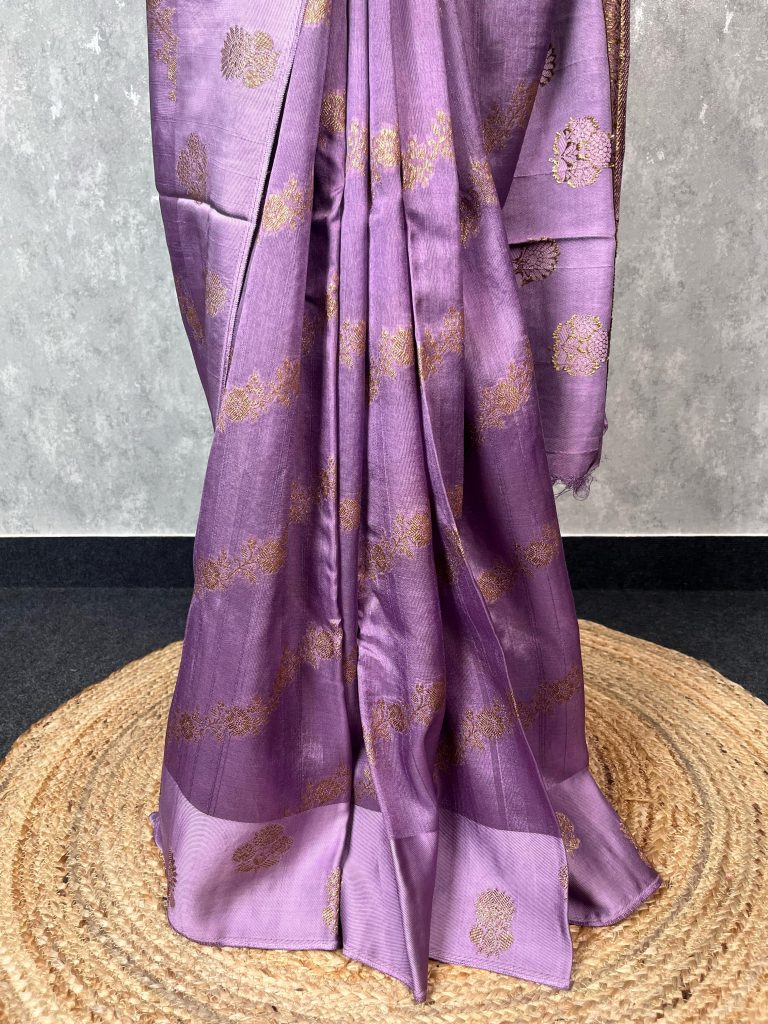 SEMI TUSSAR RAW SILK BANARASI SAREE - Image 2