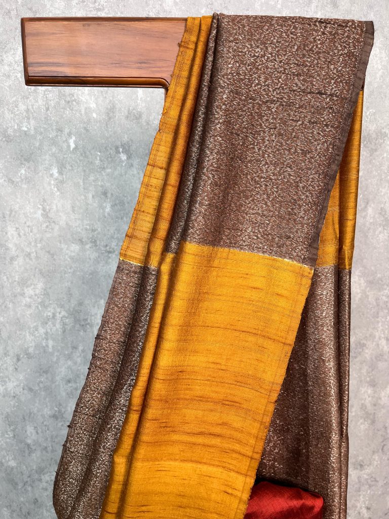 TUSSAR RAW SILK BANARASI SAREE - Image 3