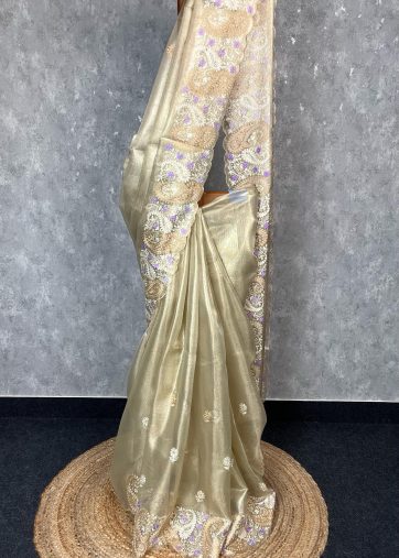 TISSUE KOTA EMBROIDERY SAREE