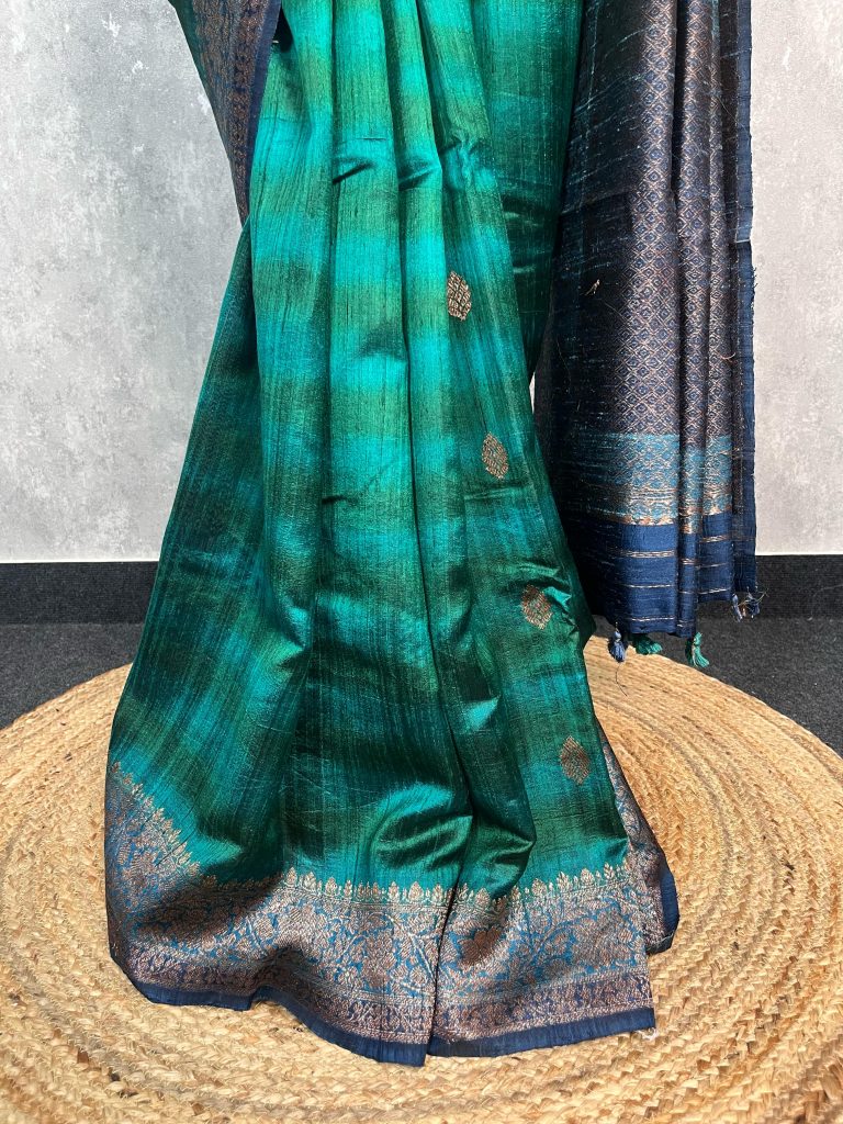 TUSSAR RAW SILK BANARASI SAREE - Image 3