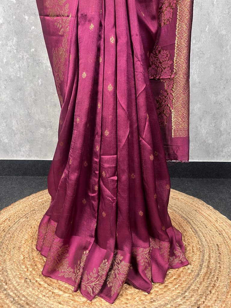 SEMI TUSSAR RAW SILK BANARASI SAREE - Image 2