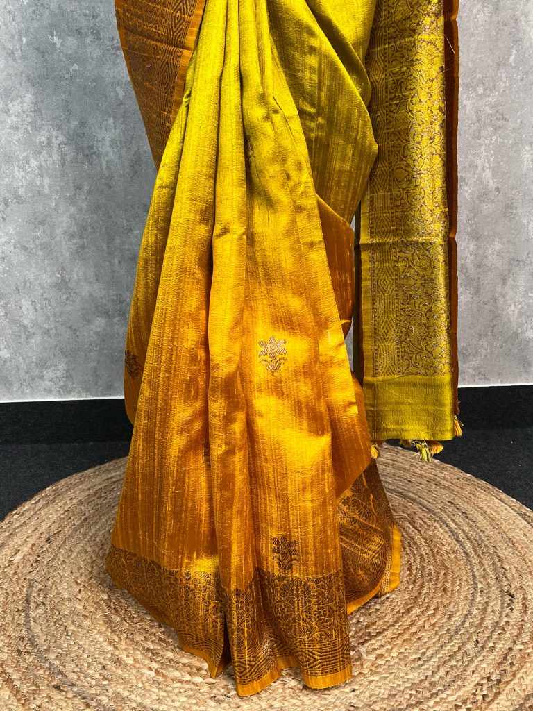 TUSSAR RAW SILK BANARASI SAREE - Image 3