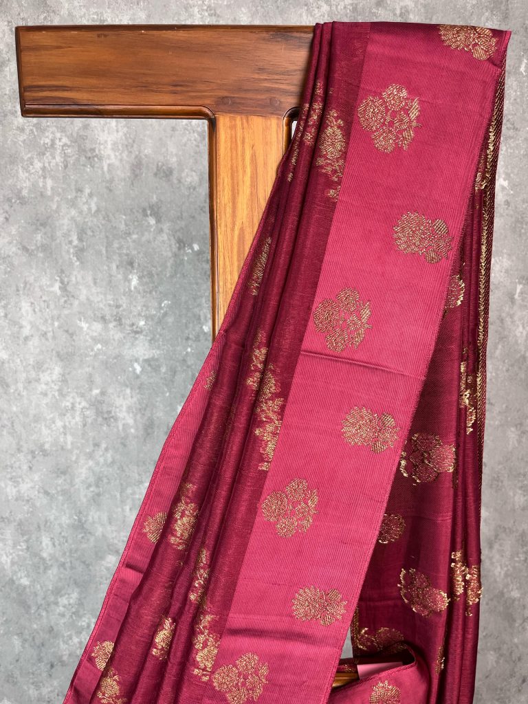 SEMI TUSSAR RAW SILK BANARASI SAREE - Image 3