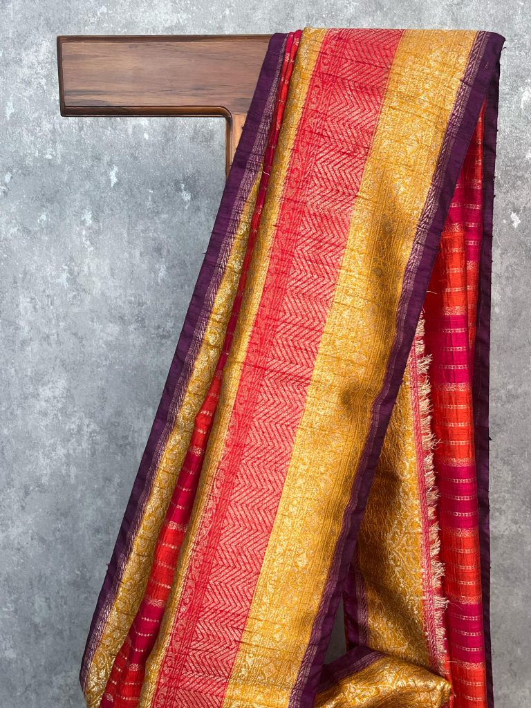 TUSSAR RAW SILK BANARASI SAREE - Image 2
