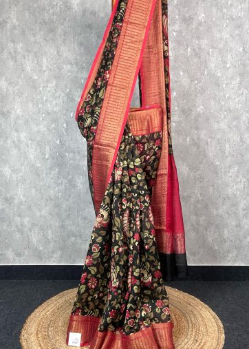 HAND BLOCK PRINT CHANDERI SAREE