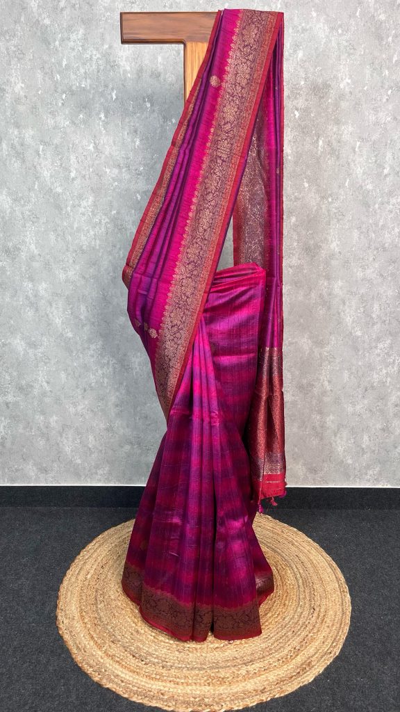 TUSSAR RAW SILK BANARASI SAREE