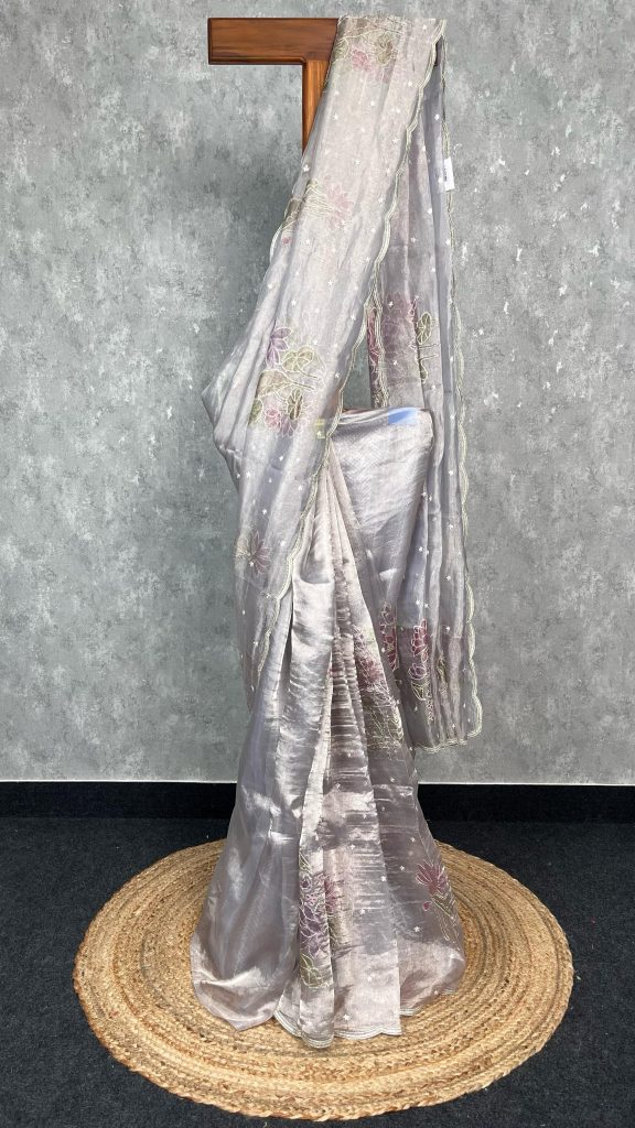 SILK TISSUE ORGANZA SAREE