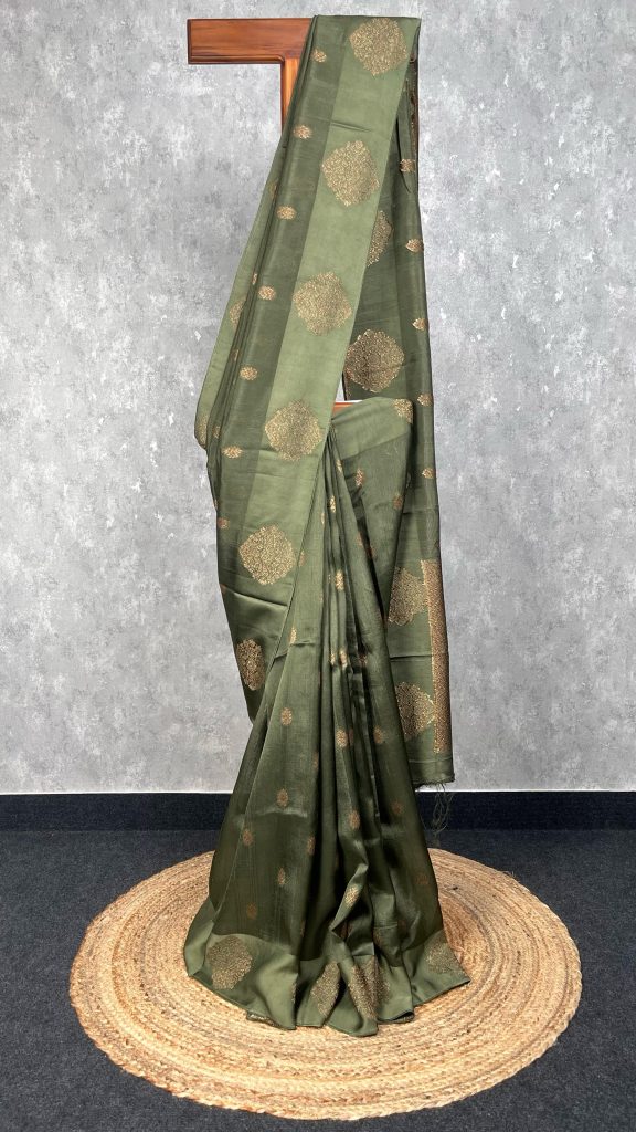 SEMI TUSSAR RAW SILK BANARASI SAREE