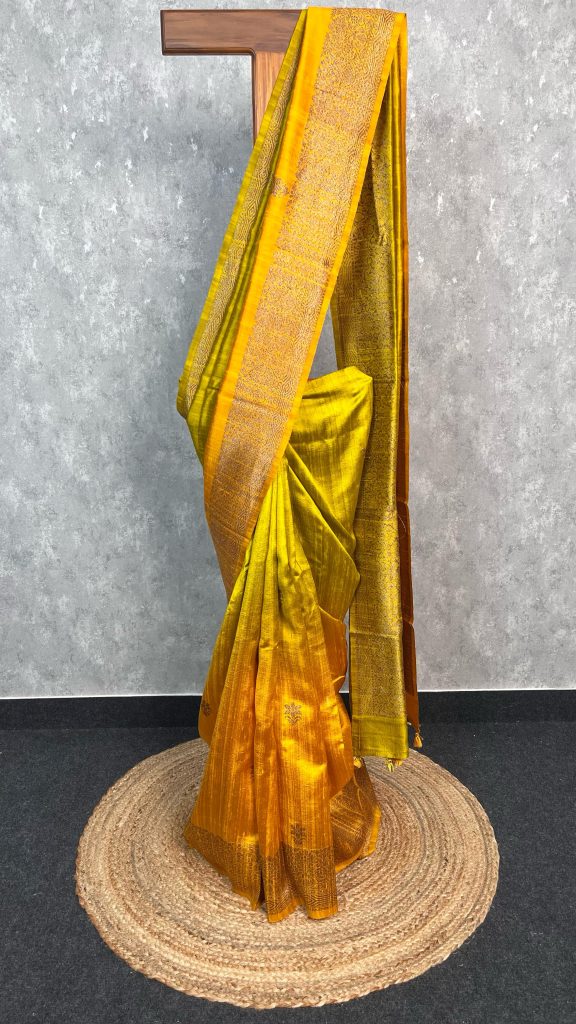 TUSSAR RAW SILK BANARASI SAREE
