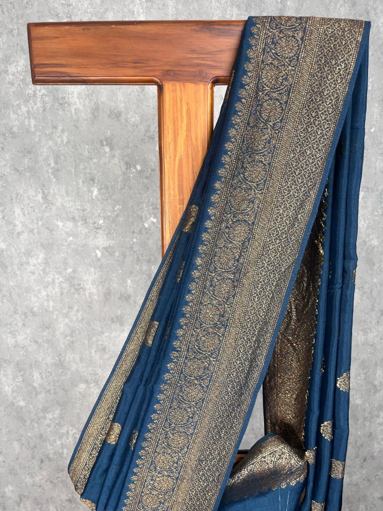 SEMI TUSSAR RAW SILK BANARASI SAREE - Image 3