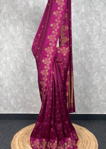 SEMI TUSSAR RAW SILK BANARASI SAREE