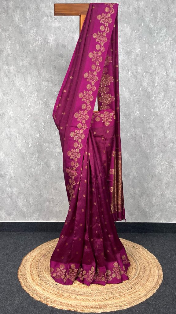 SEMI TUSSAR RAW SILK BANARASI SAREE