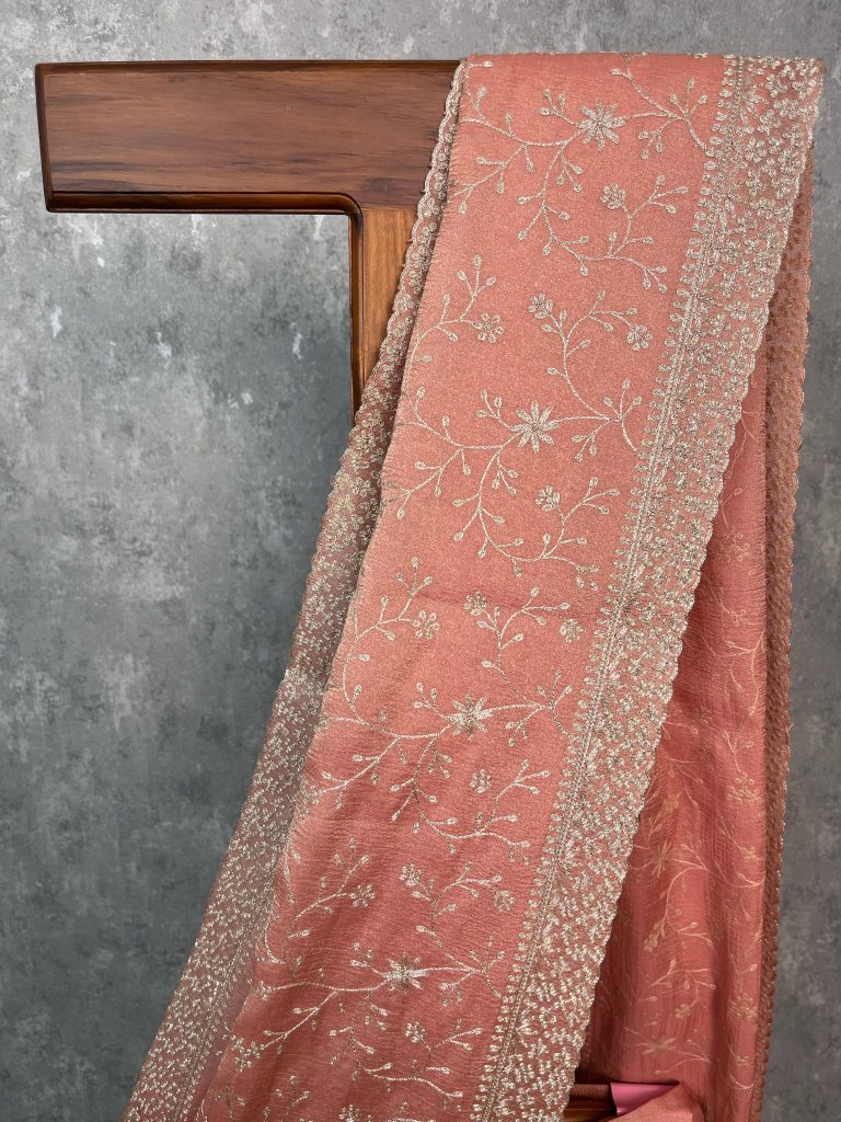 CHIFFON EMBROIDERY SAREE - Image 2