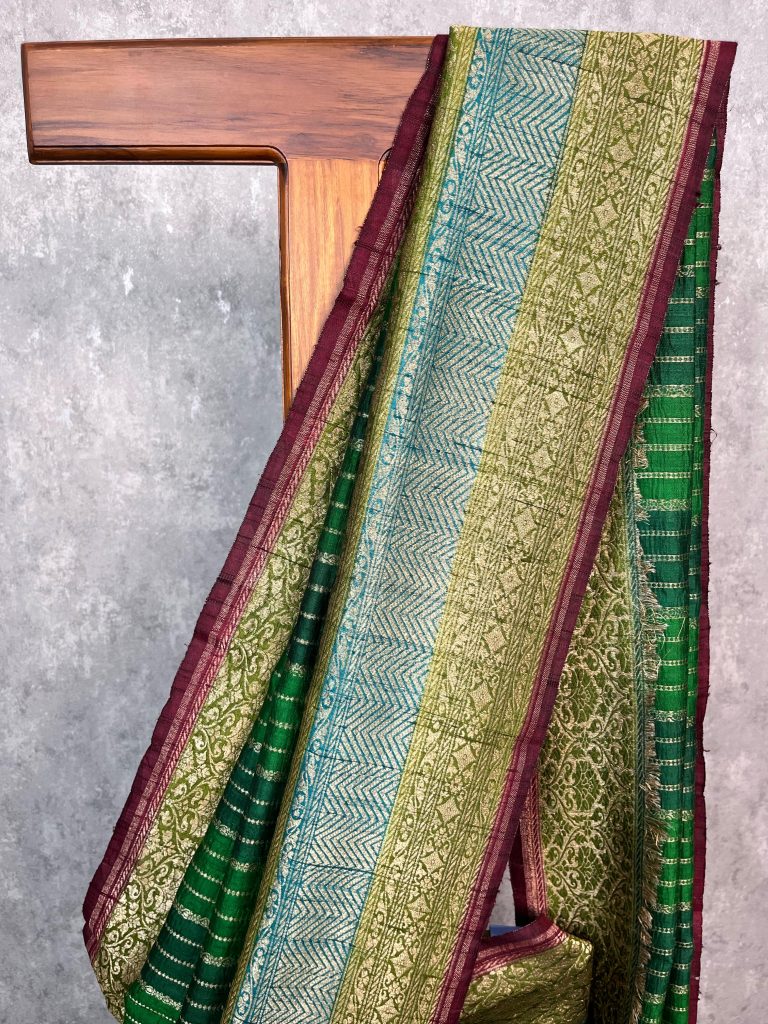 TUSSAR RAW SILK BANARASI SAREE - Image 2