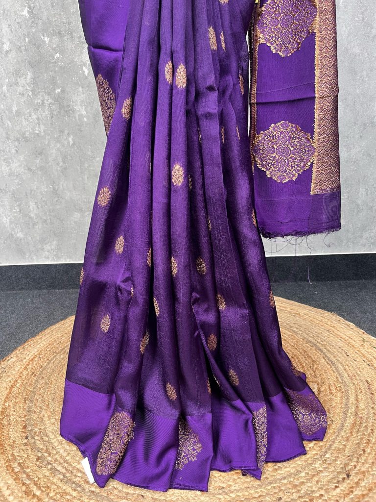 SEMI TUSSAR RAW SILK BANARASI SAREE - Image 3