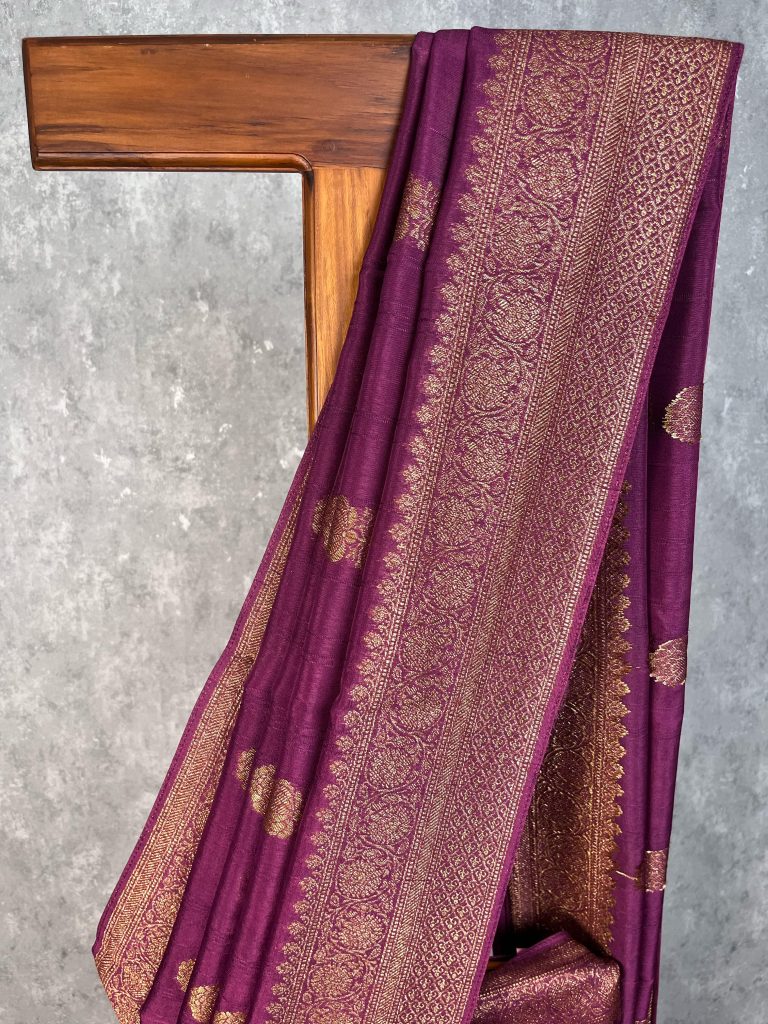 SEMI TUSSAR RAW SILK BANARASI SAREE - Image 3